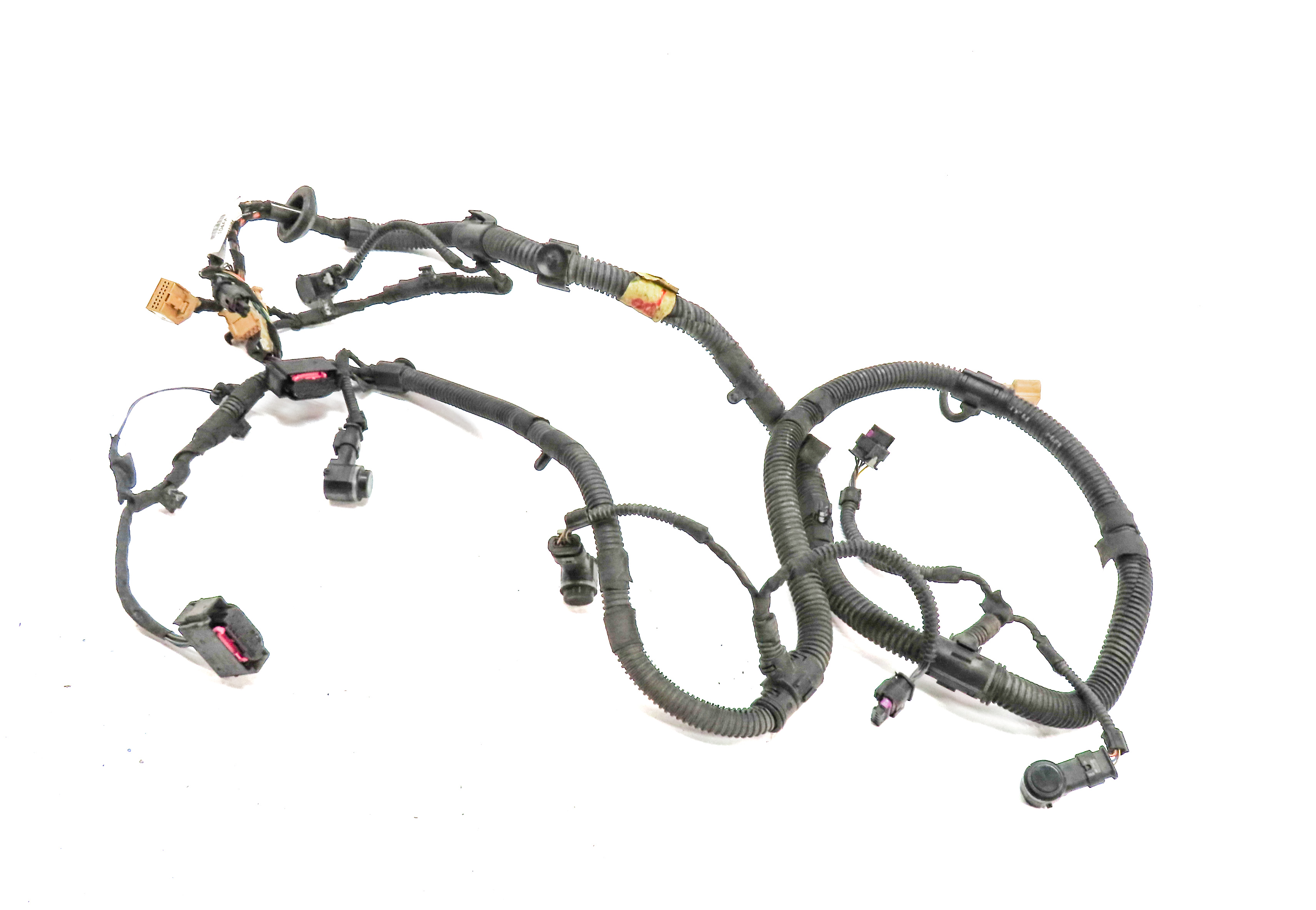 15 AUDI Q3 (8U) REAR PARK ASSIST PDC DISTANCE CONTROL WIRE SENSOR SET/4 (Black) — exact item pictured